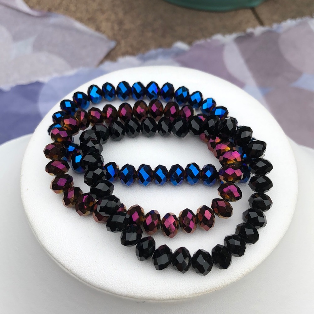 Set of three different bracelets